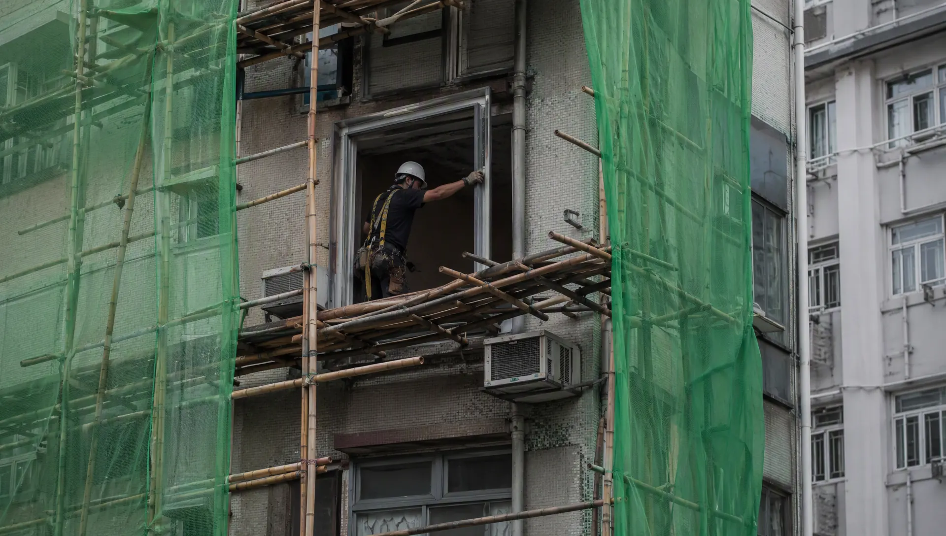 外牆維修及換窗棚架工程實景